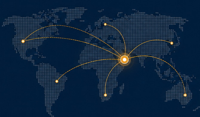 Global network map